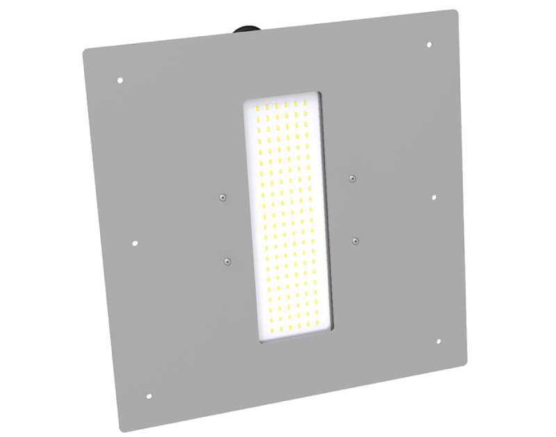 Светодиодный светильник для АЗС SVT (SVT-STR-M-48W-AZS 48 Вт 5000К IP67 (рамка 350х350)