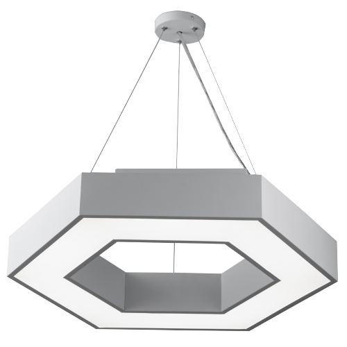 Светодиодный светильник Geometria HEXAGON (SPO-123-W-40K-045 45Вт 4000К 2500Lm IP40 600x600x80 белый)