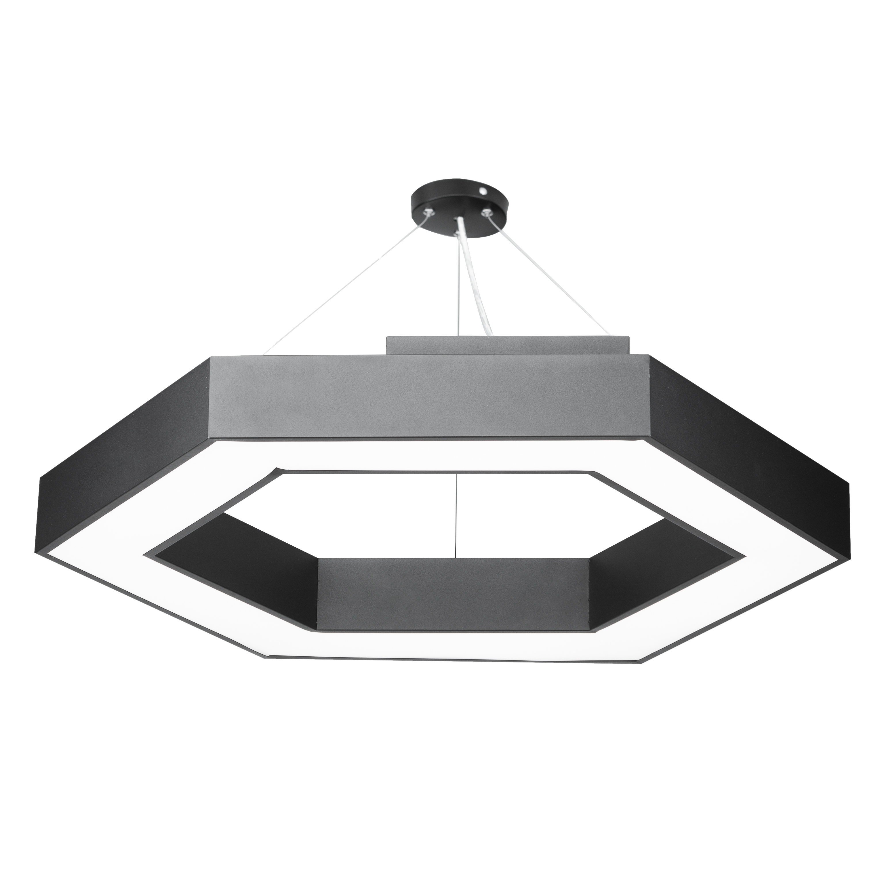 Светодиодный светильник Geometria HEXAGON (SPO-124-B-40K-051 51Вт 4000К 3900Lm IP40 800x800x80 черный)